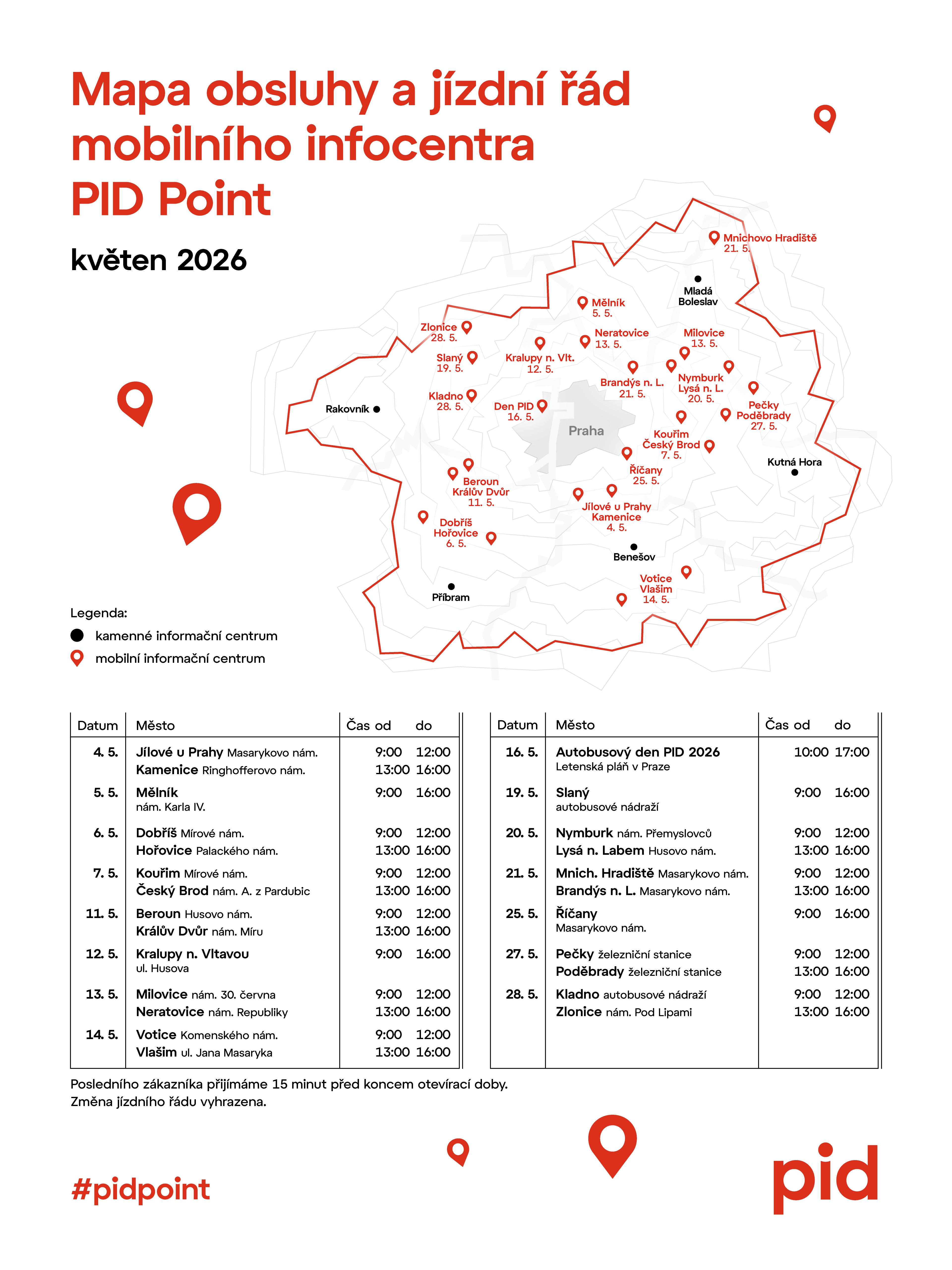 PID Point mapa a j&iacute;zdn&iacute; ř&aacute;d květen 2026